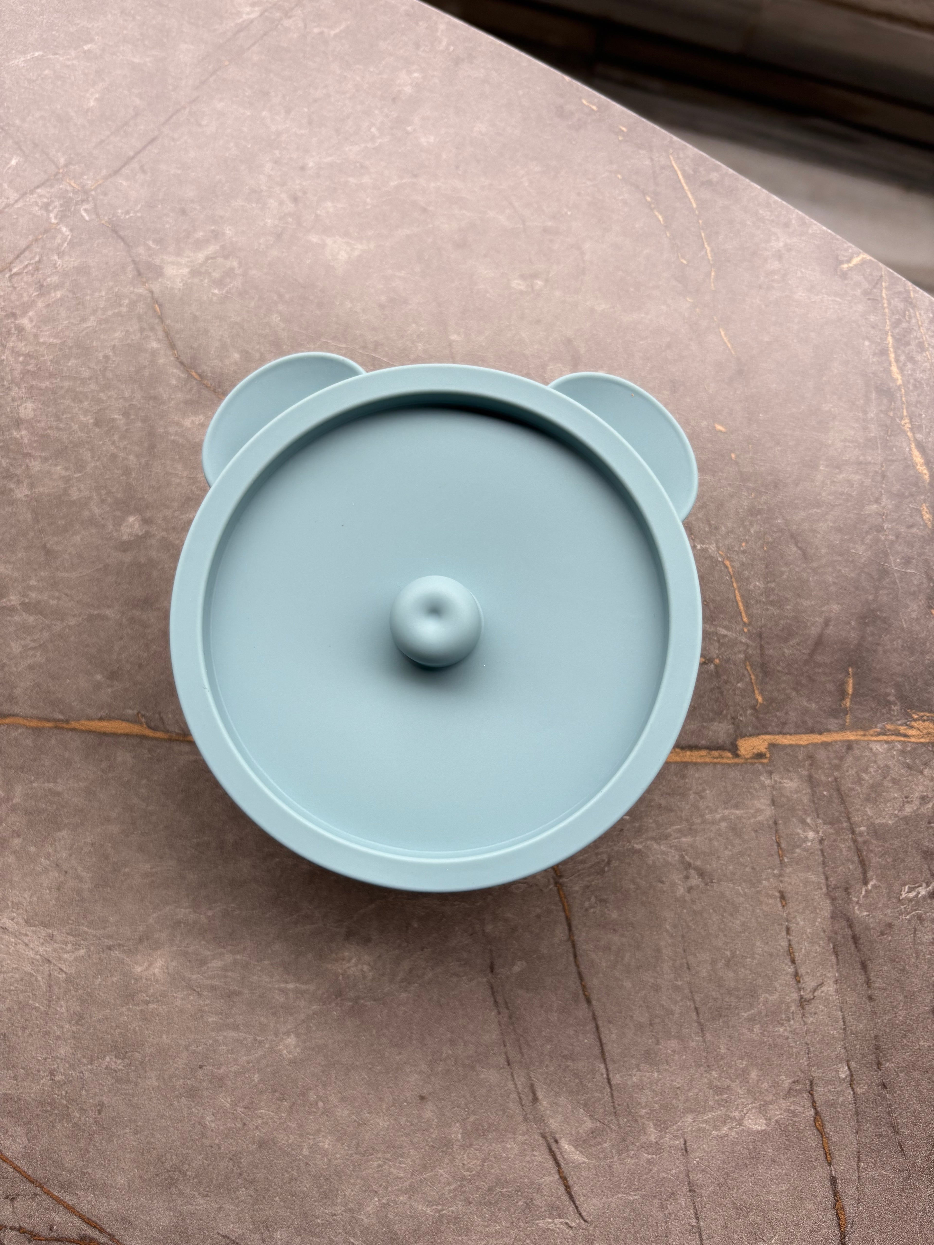 Blue Stick & Stay Stainless Bowl