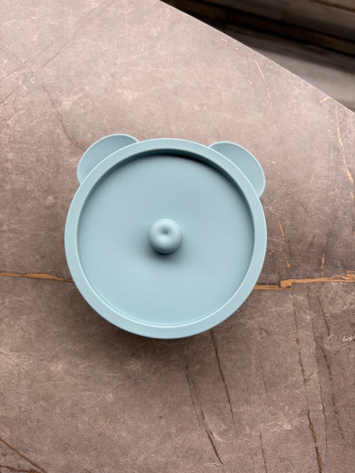 Blue Stick & Stay Stainless Bowl