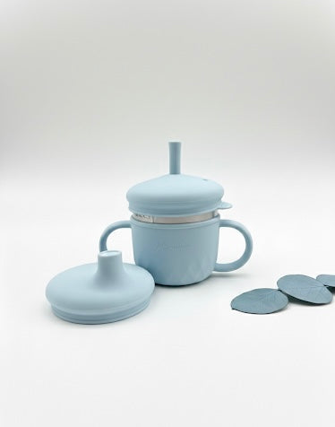 Blue Grow-With-Me 3-in-1 Stainless Steel Cup