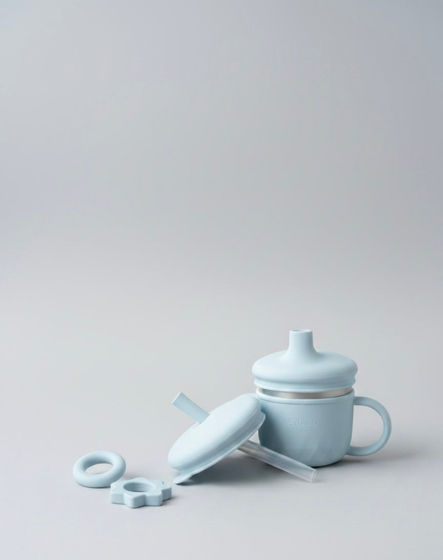 Blue Grow-With-Me 3-in-1 Stainless Steel Cup